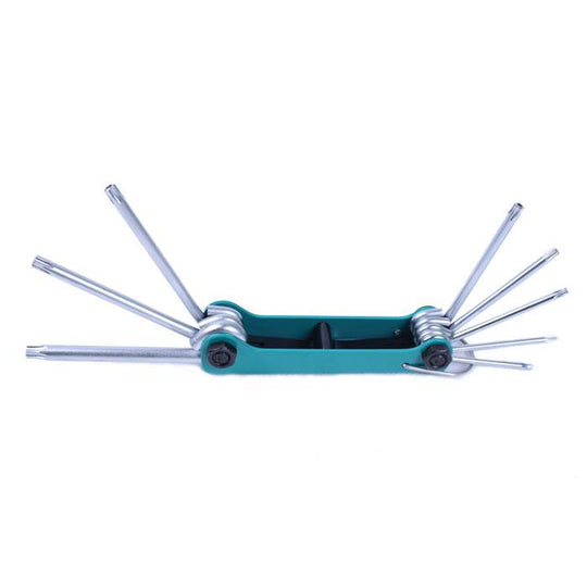 Pro'skit 8PK-021L Juego de Llaves Torx de Seguridad Plegables | Resistencia Industrial SAE 8660-1