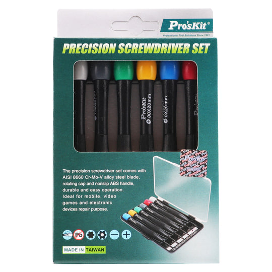 Pro'skit 8PK-2061 Juego de Destornilladores de Precisión | Especial para Relojería y Electrónica