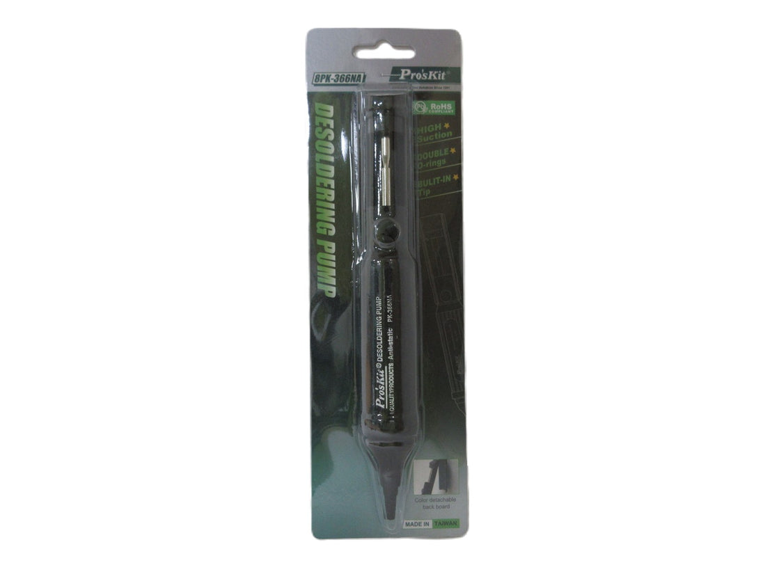 Pro'skit 8PK-366NA Bomba Desoldadora Antiestática | Máxima Succión con Doble Sello