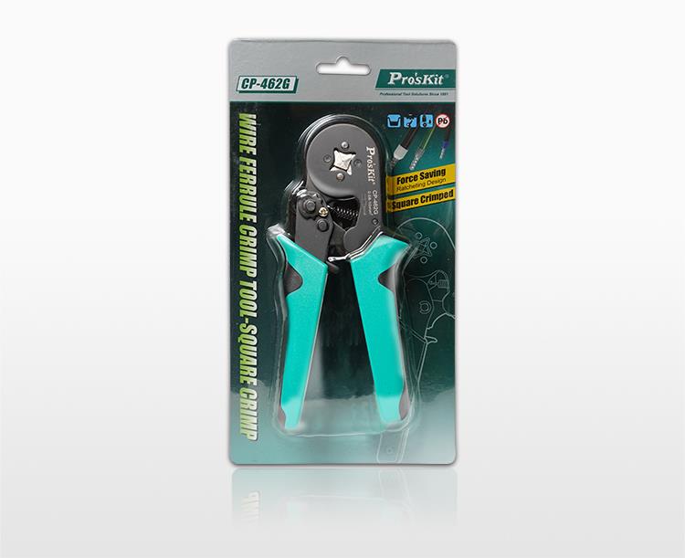 Pro'skit CP-462G Ponchadora de Terminales Tubulares Autoajustable | Precisión Cuadrilátero para RITEL