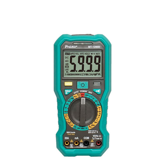 Pro'skit MT-1280D Multímetro Digital de Alta Precisión | True RMS y 5.999 Cuentas