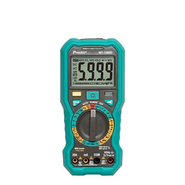 Pro'skit MT-1280D Multímetro Digital de Alta Precisión | True RMS y 5.999 Cuentas