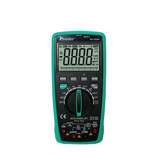 MULTIMETRO DIGITAL CON CONECTOR USB PROSKIT MT-1820N