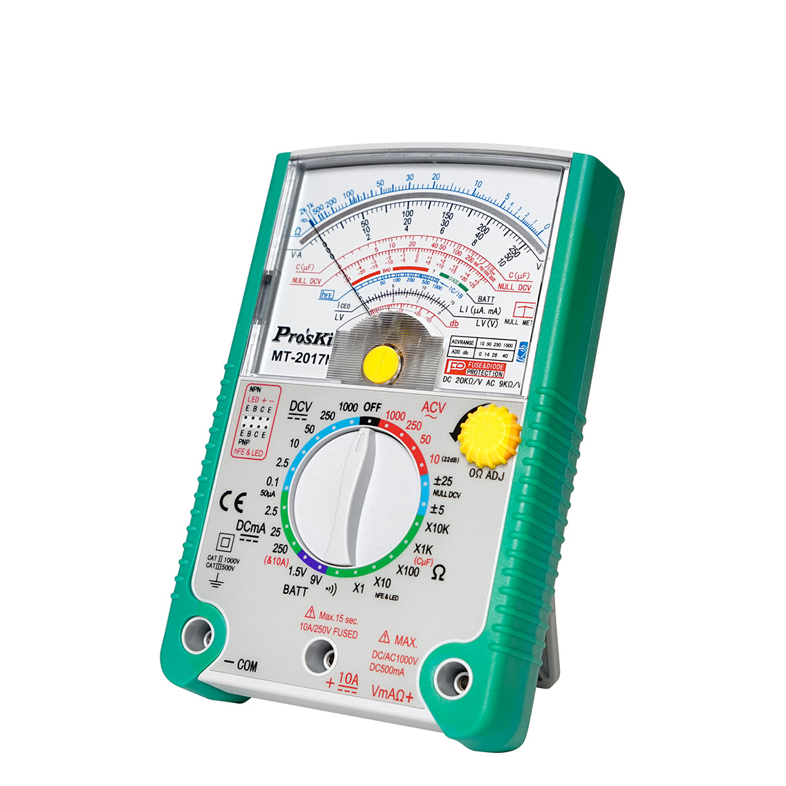 Pro'skit MT-2017N Tester / Multímetro Analógico Profesional | Alta Precisión y Protección Extrema