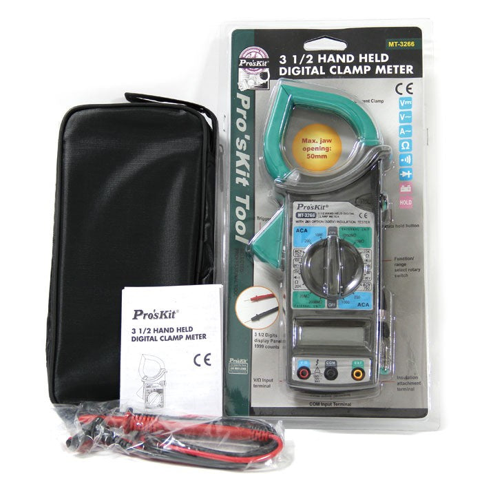 PINZA VOLTIAMPERIMETRICA PROSKIT MT-3266