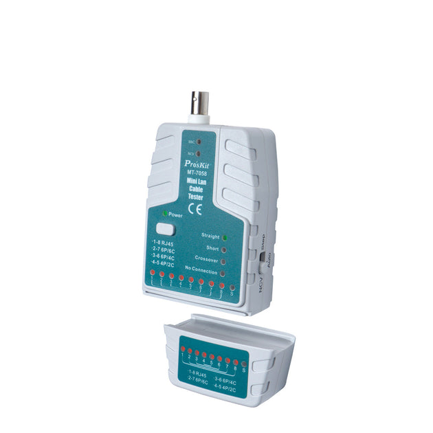 PROBADOR DE CABLE RJ11-12/RJ45 Y BNC PROSKIT MT-7058