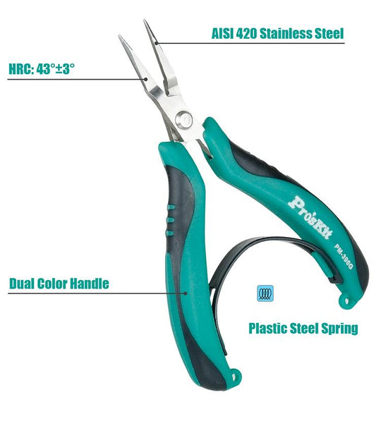 Pro'skit PM-396G Cortafrio de Acero Inoxidable de Precisión | Resistente a la Corrosión