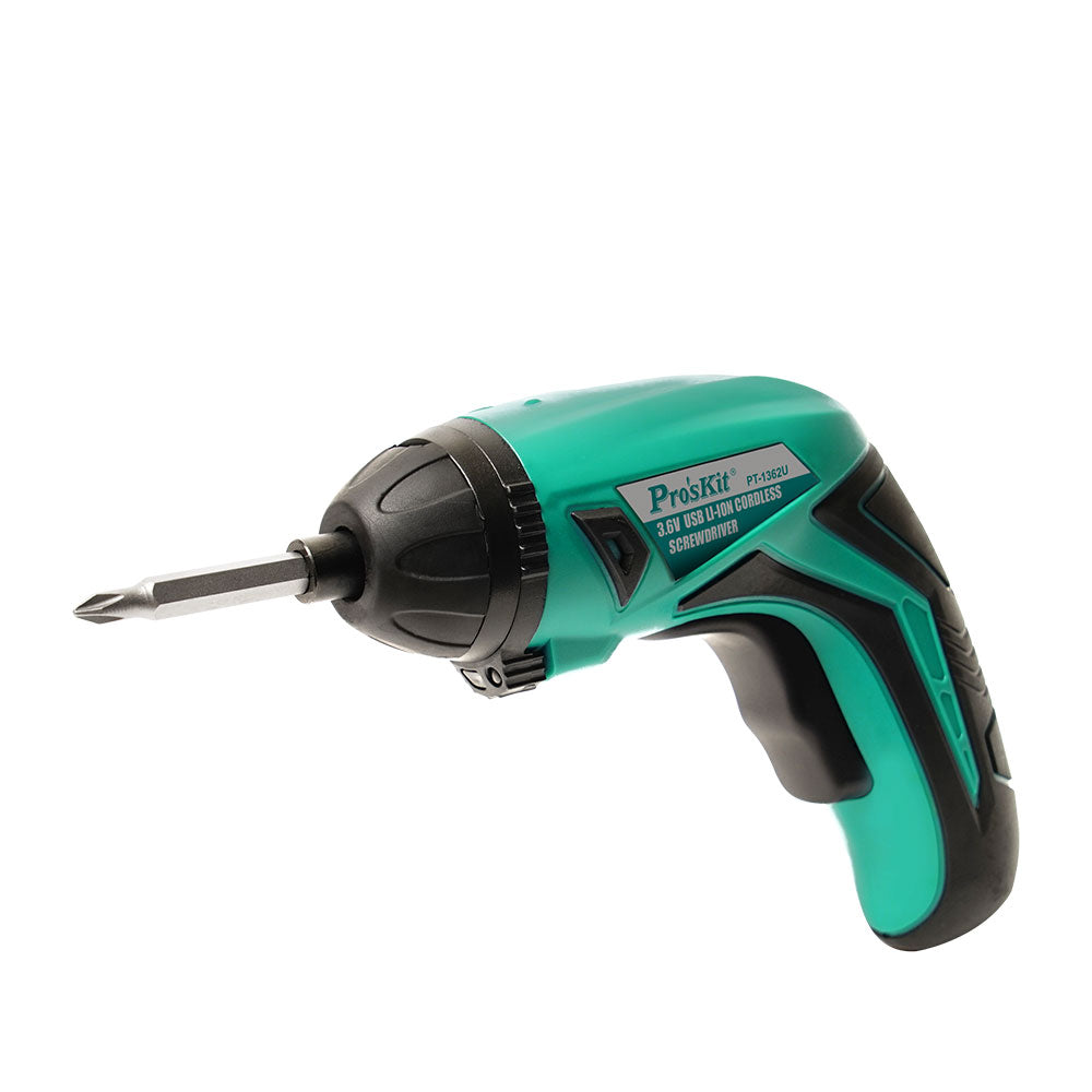 Pro'skit PT-1362U Destornillador Inalámbrico USB 3.6V | Ergonomía y Potencia Portátil
