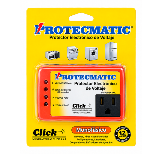 Protector Electrónico de Voltaje Protecmatic Click para Neveras y Congeladores