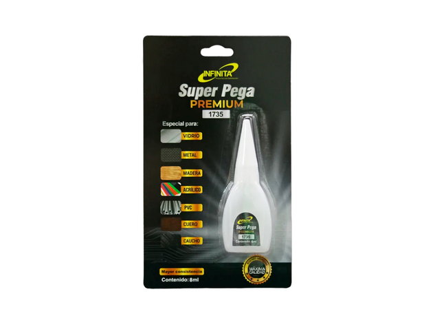 Super Pega Premium 8ml - Adhesivo de Cianoacrilato de Alta Resistencia
