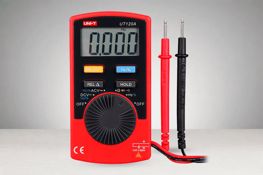 UNI-T UT120A Multímetro Digital Ultra-Delgado de Bolsillo - Cumplimiento RETIE / Mantenimiento Electrónico