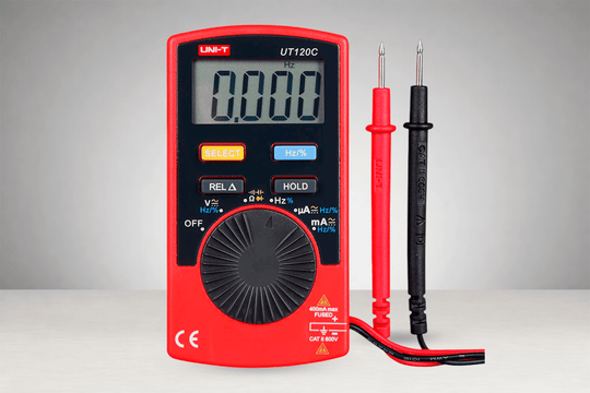 UNI-T UT120C Multímetro Digital de Bolsillo con Medición de Corriente - Cumplimiento RETIE / Electrónica Industrial