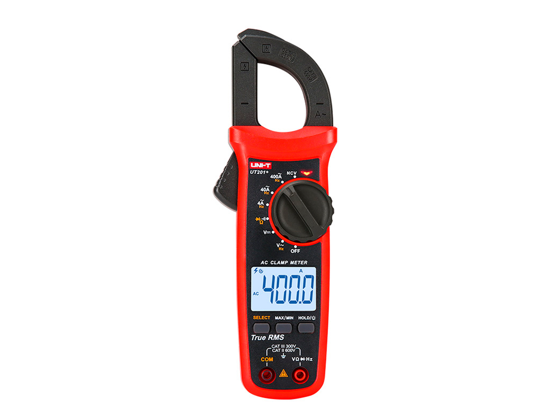 UNI-T UT201+ Pinza Amperimétrica Digital AC 400A - Cumplimiento RETIE para Instalaciones Eléctricas