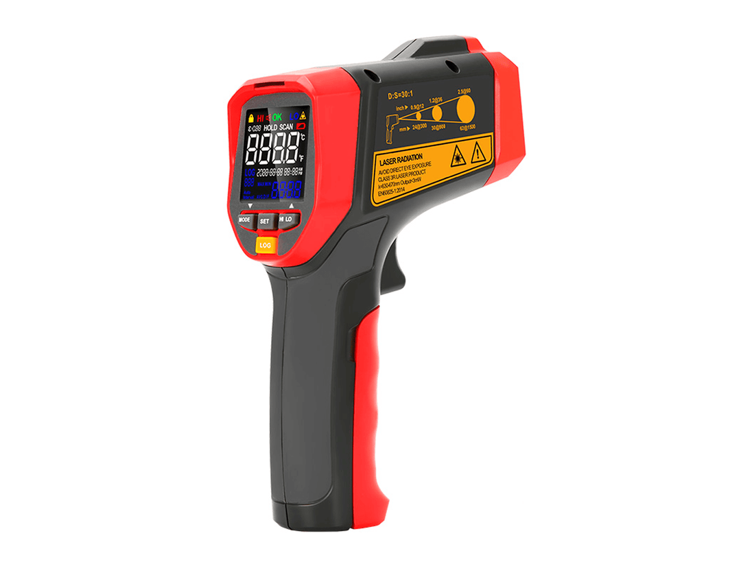 UNI-T UT302D+ Termómetro Infrarrojo Profesional para Mantenimiento Eléctrico e Industrial (Cumplimiento RETIE)