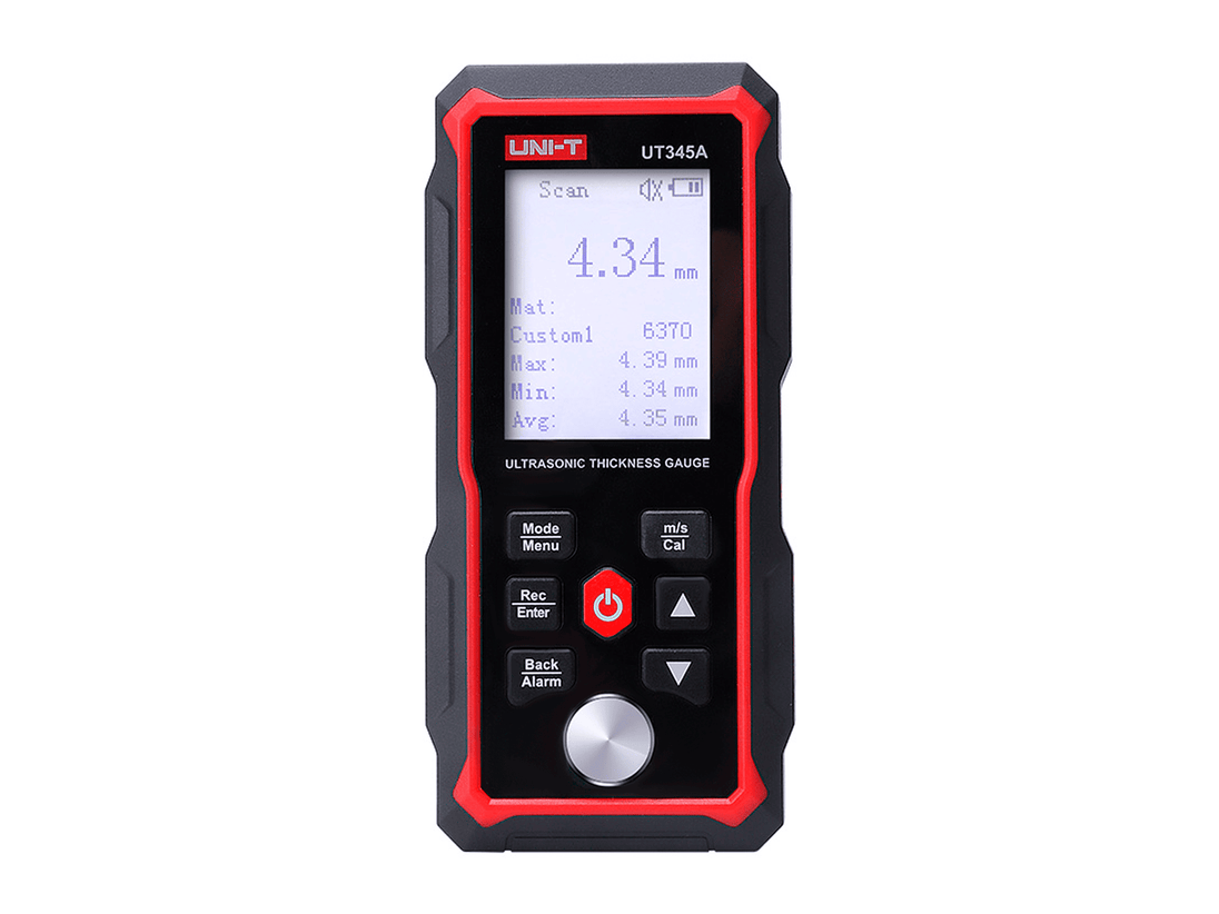 UNI-T UT345A Medidor de Espesor Ultrasónico para Ensayos No Destructivos (Cumplimiento RETIE y Normas Técnicas)