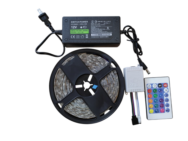 CINTA LED SMD 5050 RGB IP65 - KIT (Control + Fuente)