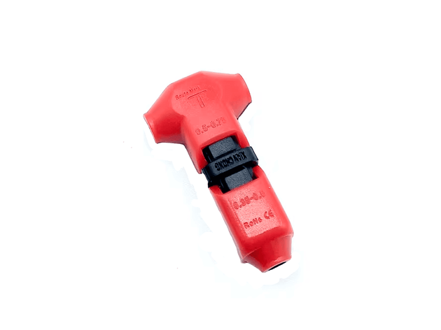 CONECTOR RAPIDO TIPO T SENCILLO ROJO T1