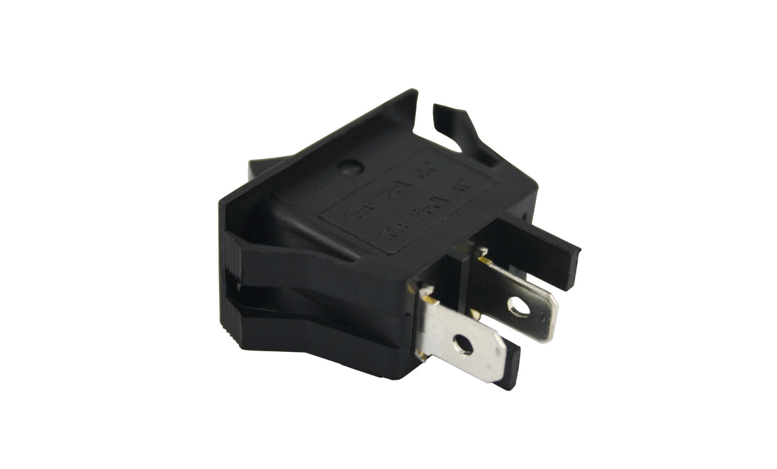 SWITCH BALANCIN 2PINES 2POSICIONES 15A 32X16 MEDIANO NEGRO